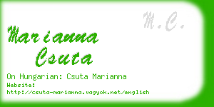 marianna csuta business card